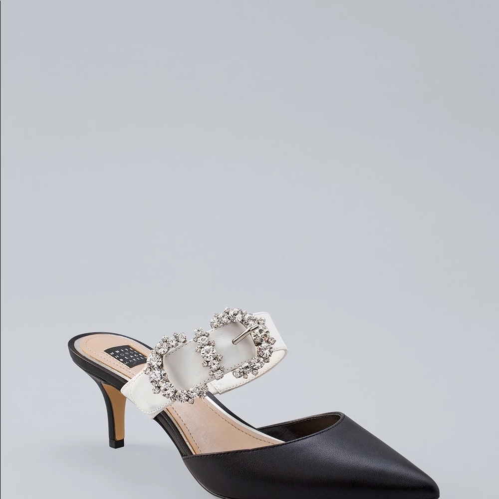 Madelyn MH Black and White Mules!!!